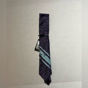 Murano men’s purple grey camo silk tie